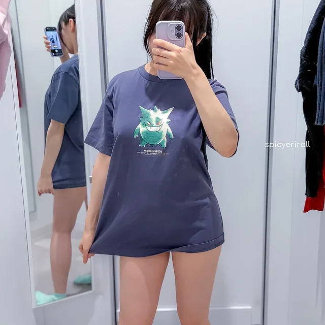Horny 4'11 Asian with a plump tight ass in the changing room <3 preview image for Instagram @spicyeriroll on Babe Plug